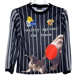 Pleasures Against Jersey Black Men's Small Long Sleeve‎ Pinstripe Streetwear